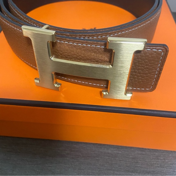 Hermes Brown Belt with Gold H Buckle - Picture 4 of 4